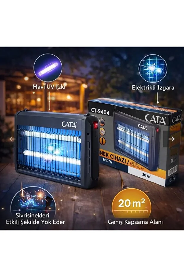 Ct-9404 Sinek Cihazı 2x10W Florasanli Mavi Işık Ct-9404 Sinek Cihazı 2x10W Florasanli Mavi Işık